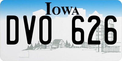 IA license plate DVO626
