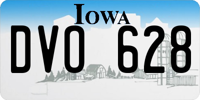 IA license plate DVO628