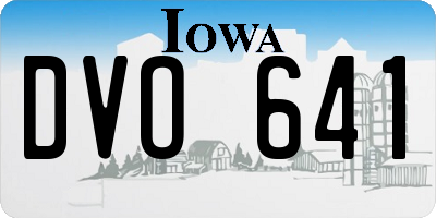 IA license plate DVO641