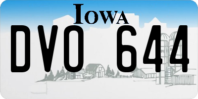 IA license plate DVO644