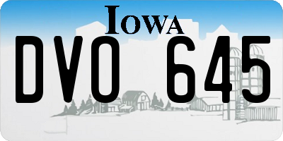 IA license plate DVO645