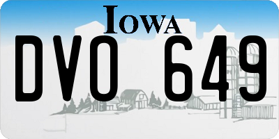 IA license plate DVO649