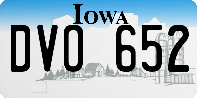 IA license plate DVO652