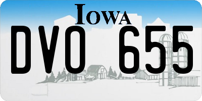 IA license plate DVO655