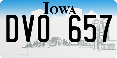 IA license plate DVO657