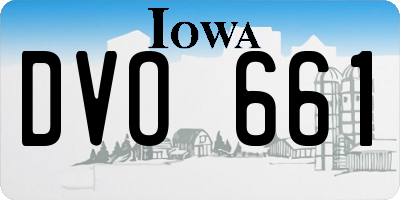 IA license plate DVO661