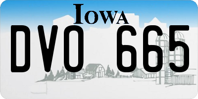 IA license plate DVO665
