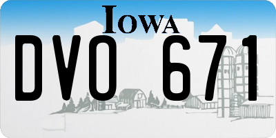 IA license plate DVO671