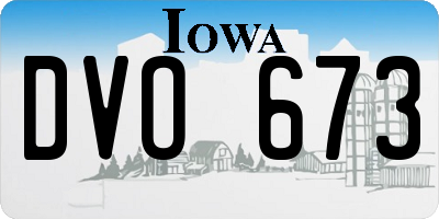 IA license plate DVO673