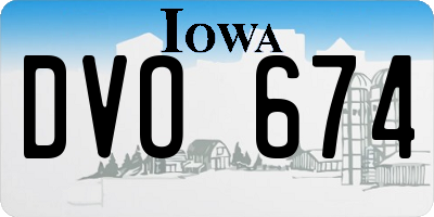 IA license plate DVO674