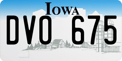 IA license plate DVO675