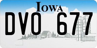 IA license plate DVO677