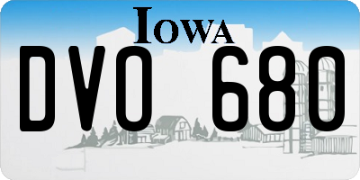 IA license plate DVO680