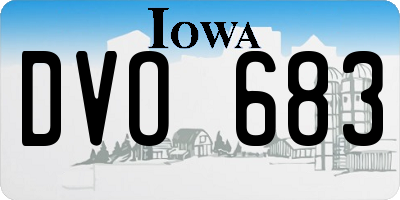 IA license plate DVO683