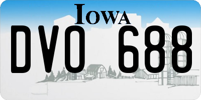 IA license plate DVO688