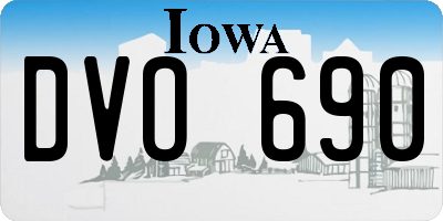 IA license plate DVO690
