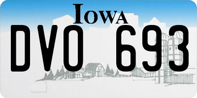 IA license plate DVO693