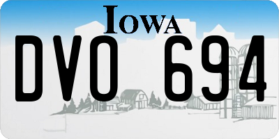 IA license plate DVO694