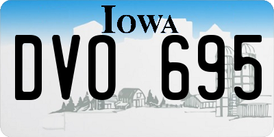 IA license plate DVO695