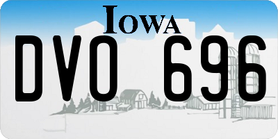IA license plate DVO696
