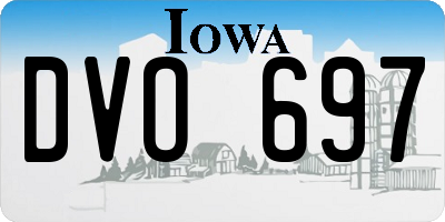 IA license plate DVO697