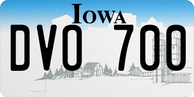 IA license plate DVO700