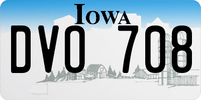 IA license plate DVO708