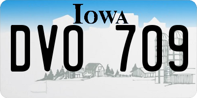 IA license plate DVO709