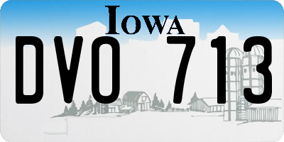 IA license plate DVO713