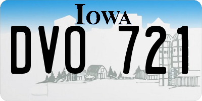 IA license plate DVO721