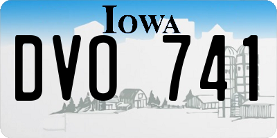 IA license plate DVO741