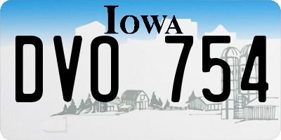 IA license plate DVO754