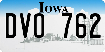 IA license plate DVO762