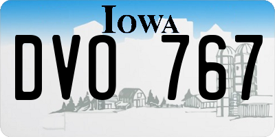 IA license plate DVO767