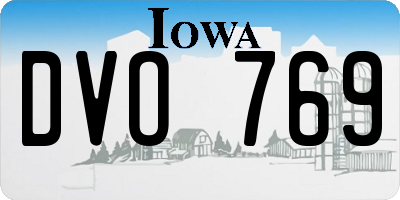 IA license plate DVO769