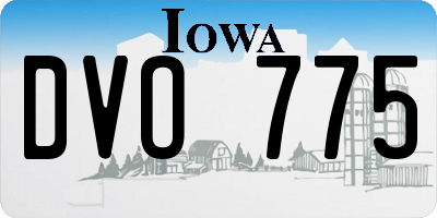 IA license plate DVO775