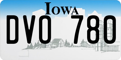 IA license plate DVO780