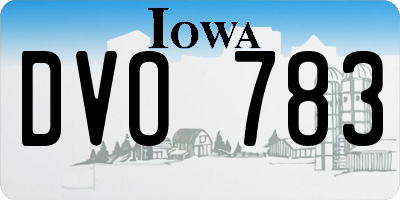 IA license plate DVO783