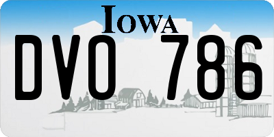 IA license plate DVO786