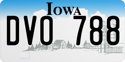 IA license plate DVO788