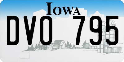 IA license plate DVO795