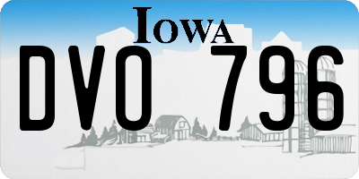IA license plate DVO796
