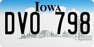 IA license plate DVO798