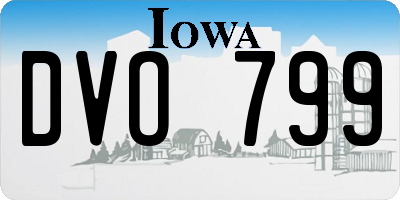 IA license plate DVO799