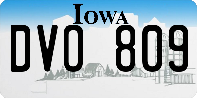 IA license plate DVO809