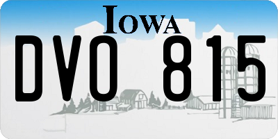 IA license plate DVO815