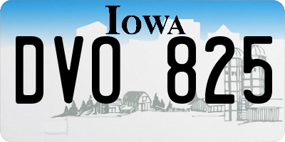 IA license plate DVO825