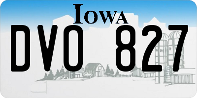 IA license plate DVO827