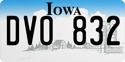 IA license plate DVO832