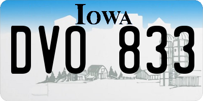 IA license plate DVO833
